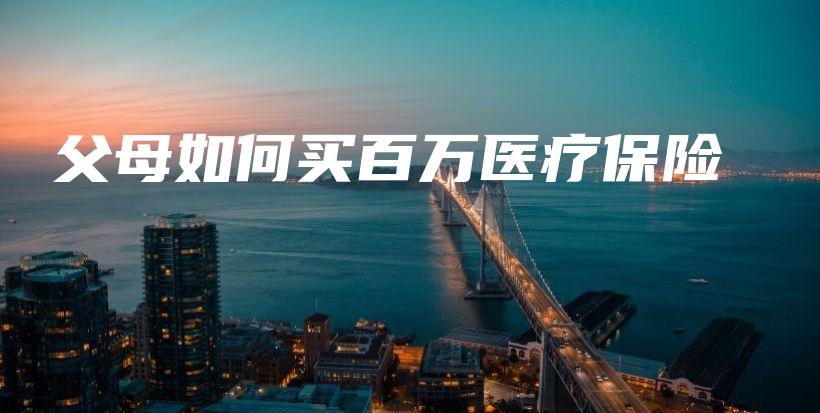 父母如何买百万医疗保险-保点通