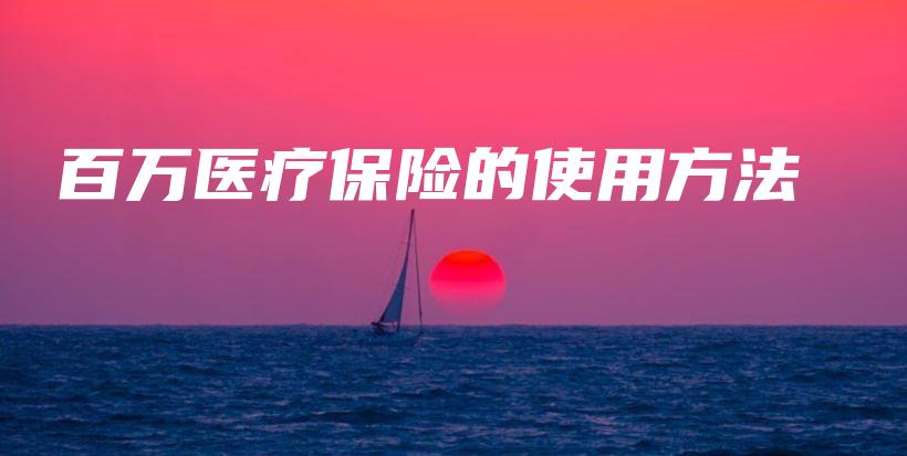 百万医疗保险的使用方法-保点通