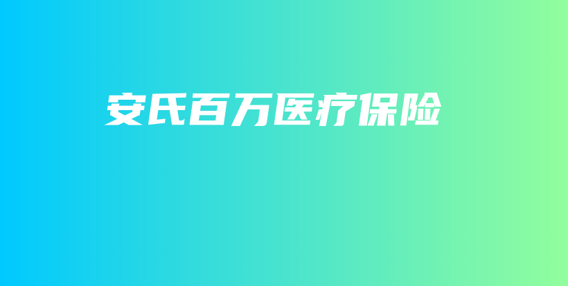 安氏百万医疗保险-保点通