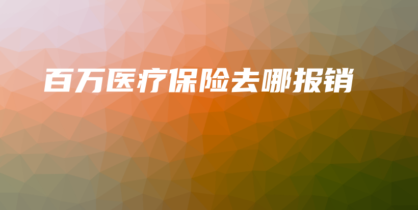 百万医疗保险去哪报销-保点通