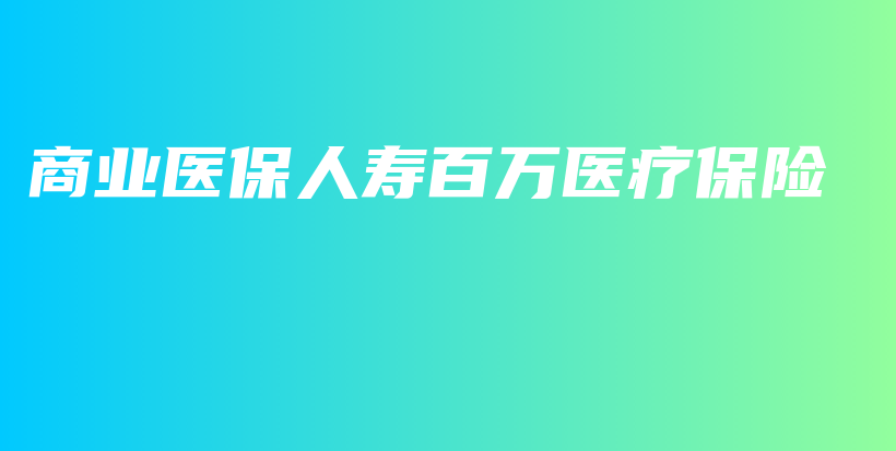 商业医保人寿百万医疗保险-保点通