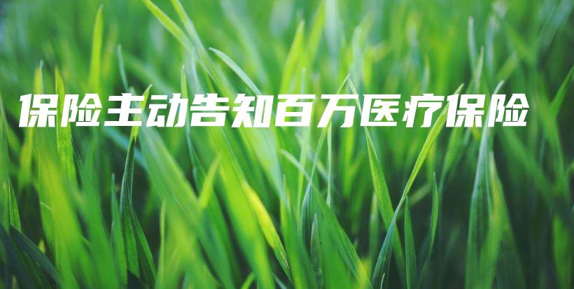 保险主动告知百万医疗保险-保点通