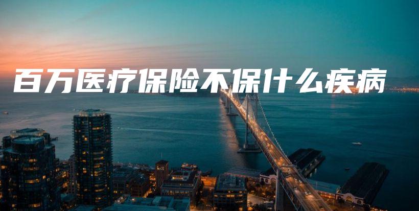 百万医疗保险不保什么疾病-保点通
