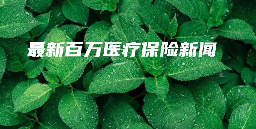 最新百万医疗保险新闻-保点通