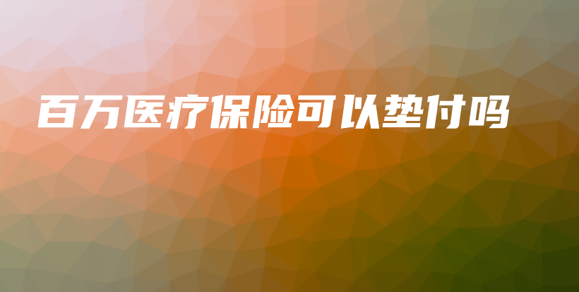 百万医疗保险可以垫付吗-保点通