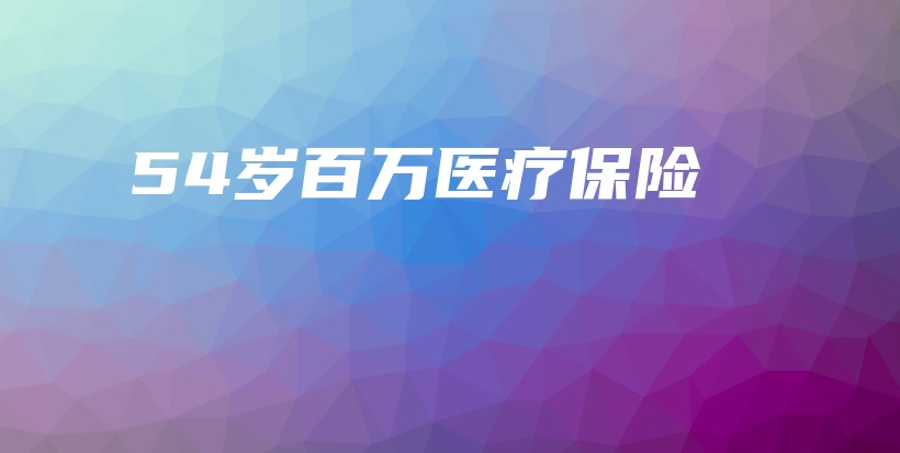 54岁百万医疗保险-保点通
