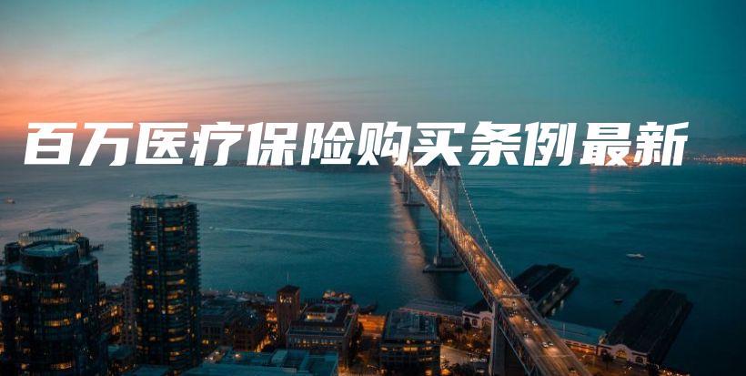 百万医疗保险购买条例最新-保点通