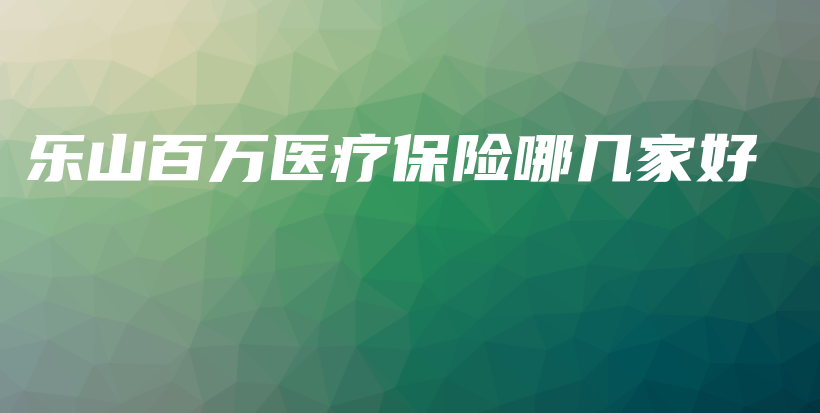 乐山百万医疗保险哪几家好-保点通