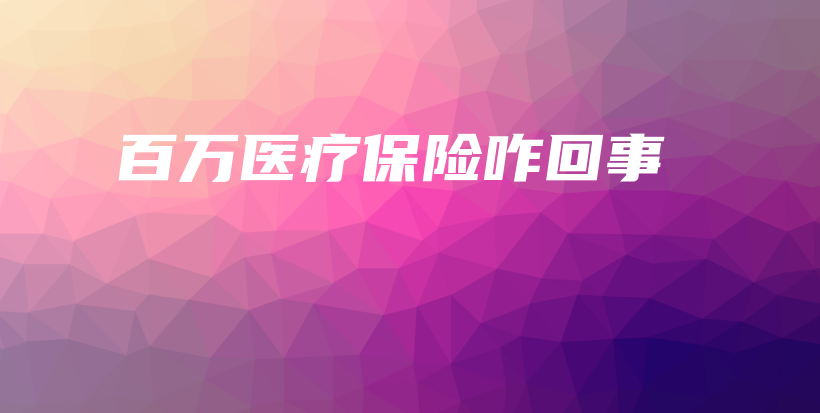 百万医疗保险咋回事-保点通