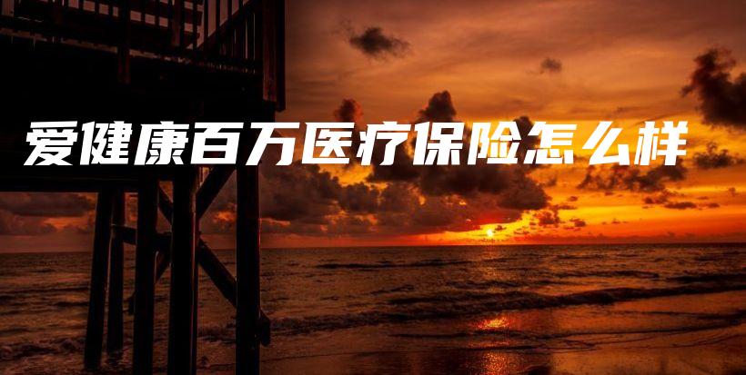 爱健康百万医疗保险怎么样-保点通