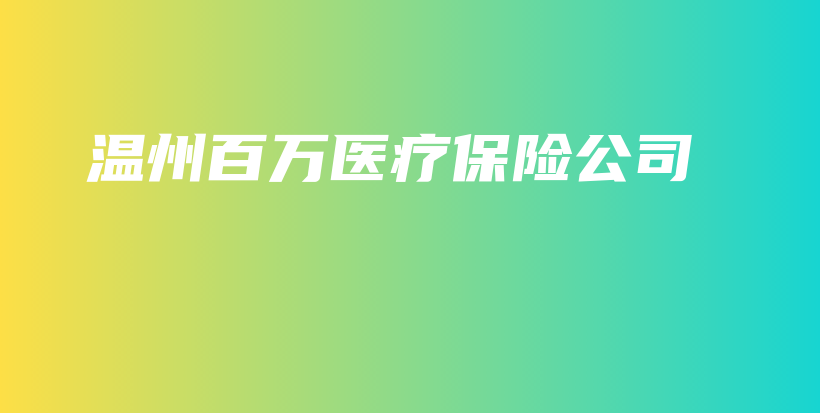 温州百万医疗保险公司-保点通