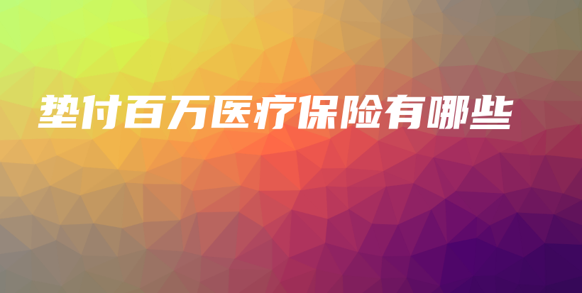 垫付百万医疗保险有哪些-保点通
