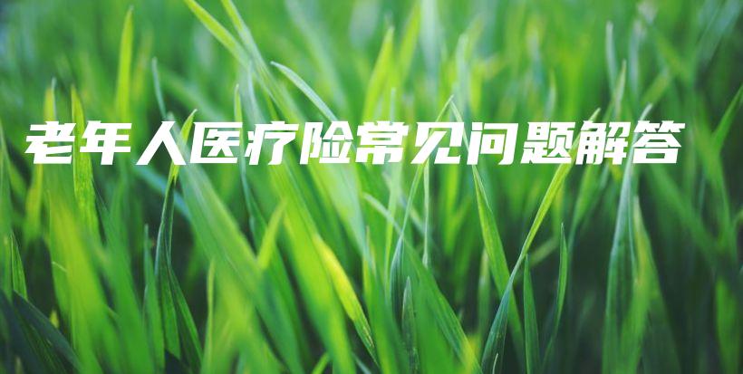 老年人医疗险常见问题解答-保点通