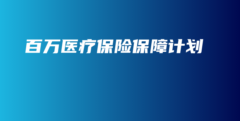 百万医疗保险保障计划-保点通