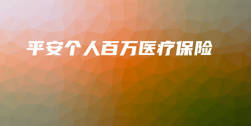 平安个人百万医疗保险-保点通