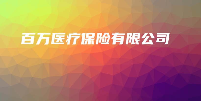 百万医疗保险有限公司-保点通