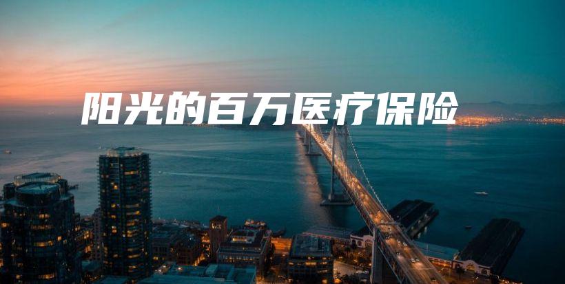 阳光的百万医疗保险-保点通