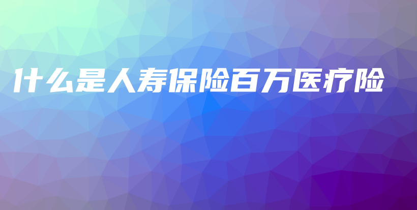 什么是人寿保险百万医疗险-保点通