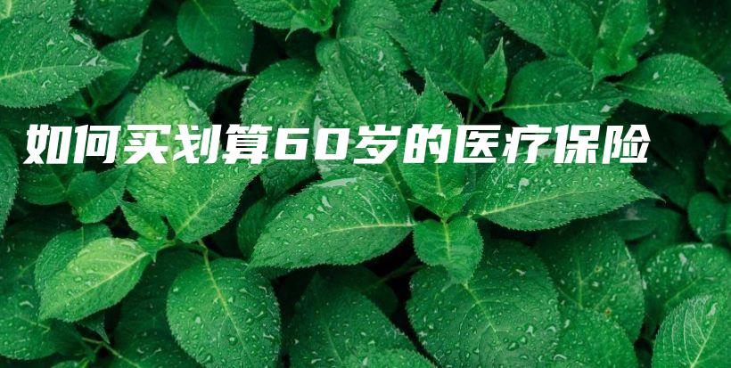 如何买划算60岁的医疗保险-保点通