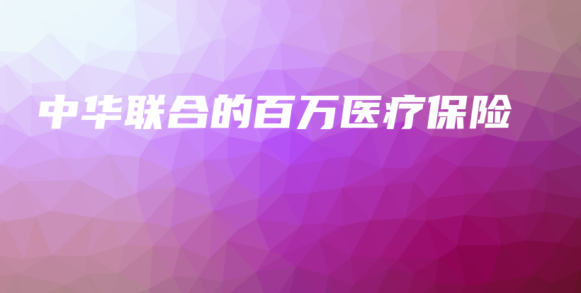 中华联合的百万医疗保险-保点通