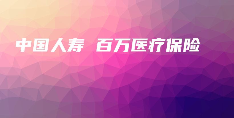 中国人寿 百万医疗保险-保点通