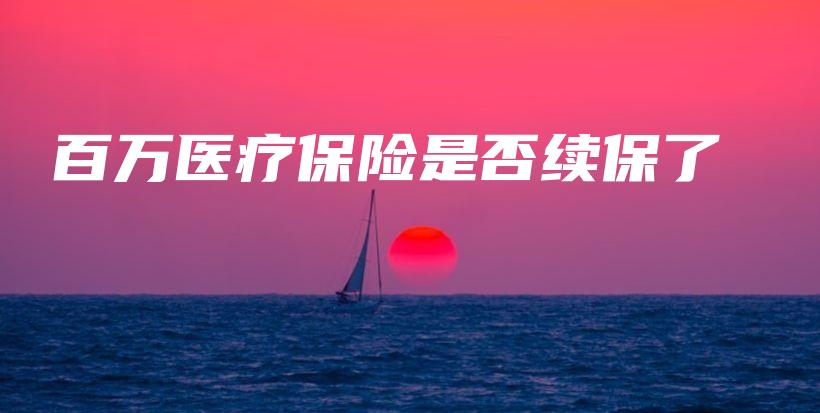 百万医疗保险是否续保了-保点通