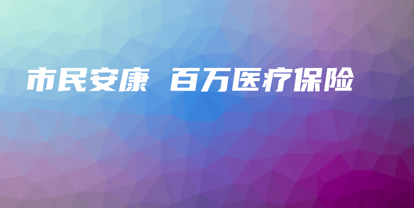 市民安康 百万医疗保险-保点通