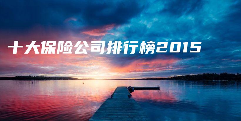 十大保险公司排行榜2015-保点通
