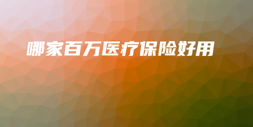 哪家百万医疗保险好用-保点通