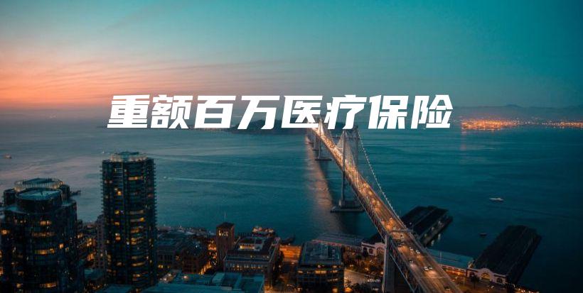 重额百万医疗保险-保点通