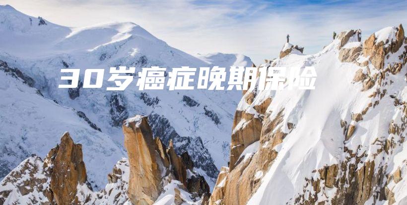30岁癌症晚期保险-保点通