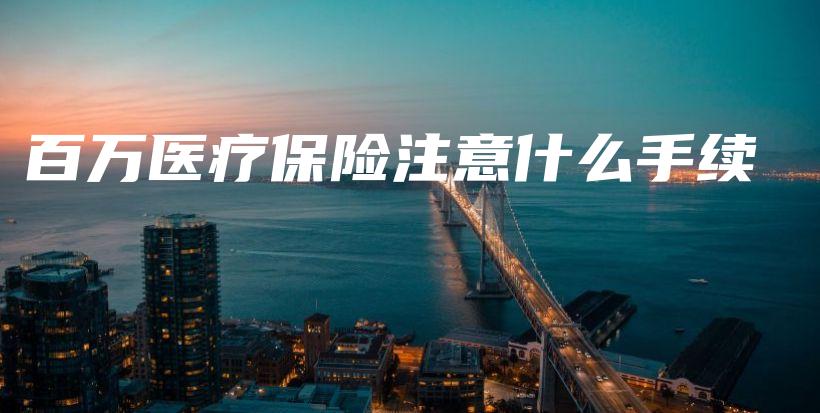 百万医疗保险注意什么手续-保点通