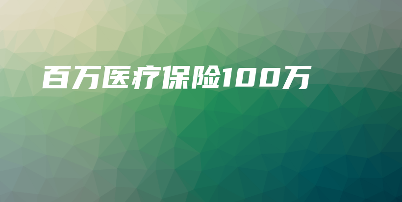 百万医疗保险100万-保点通