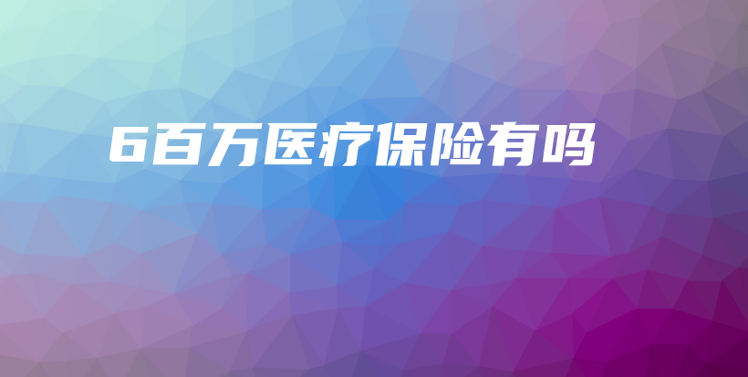 6百万医疗保险有吗-保点通