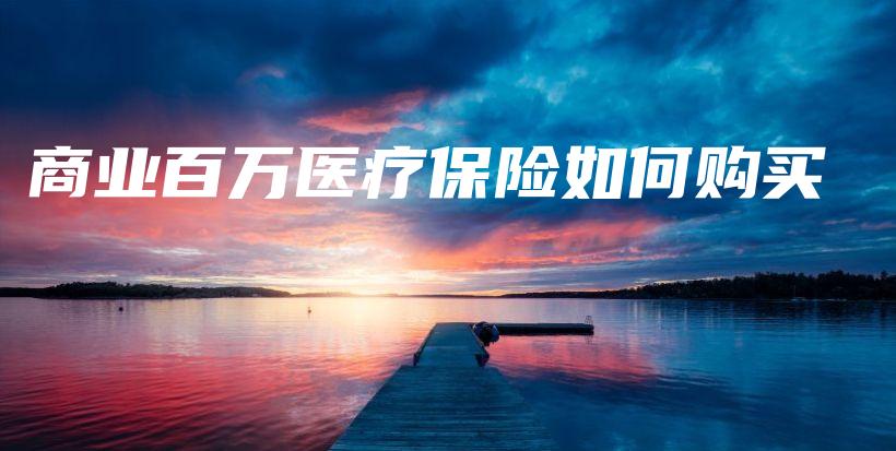 商业百万医疗保险如何购买-保点通