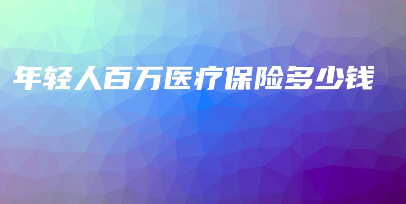 年轻人百万医疗保险多少钱-保点通