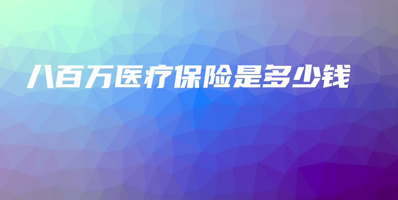 八百万医疗保险是多少钱-保点通