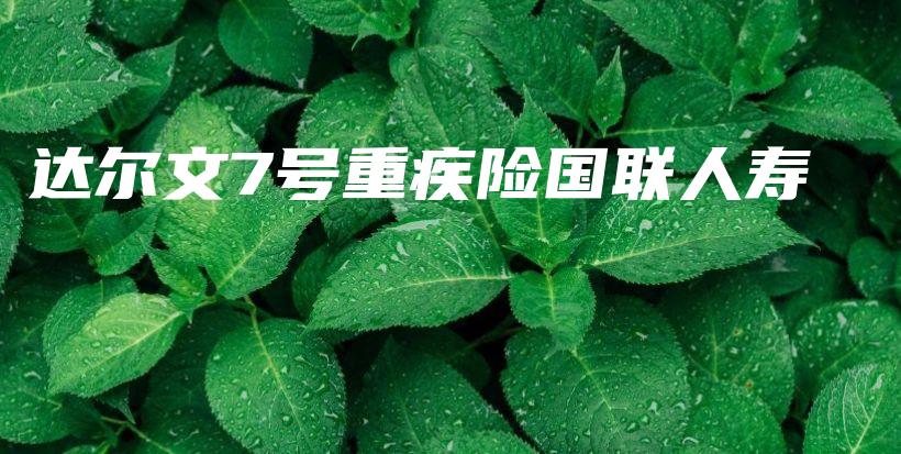 达尔文7号重疾险国联人寿-保点通