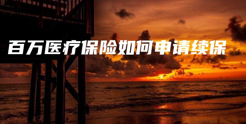 百万医疗保险如何申请续保-保点通