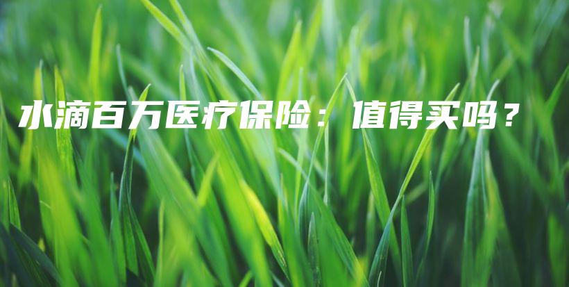 水滴百万医疗保险：值得买吗？-保点通