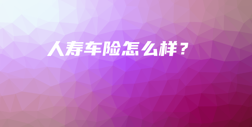 人寿车险怎么样？-保点通