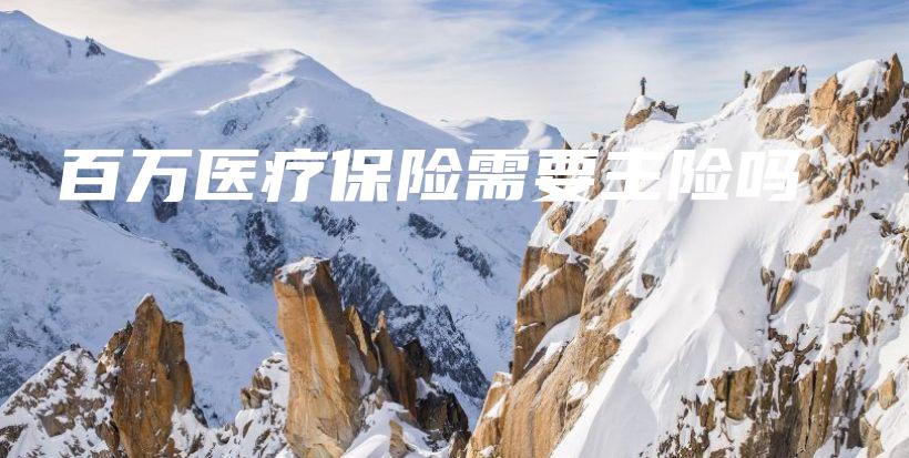 百万医疗保险需要主险吗-保点通