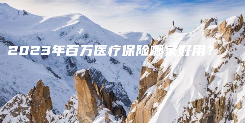 2023年百万医疗保险哪家好用？-保点通
