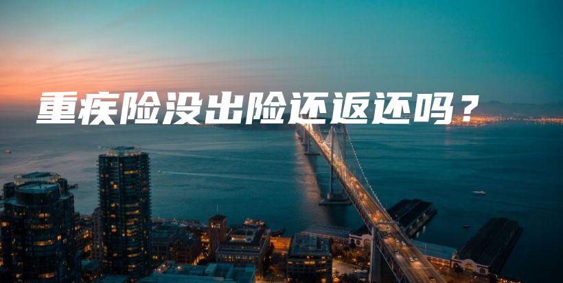 重疾险没出险还返还吗？-保点通