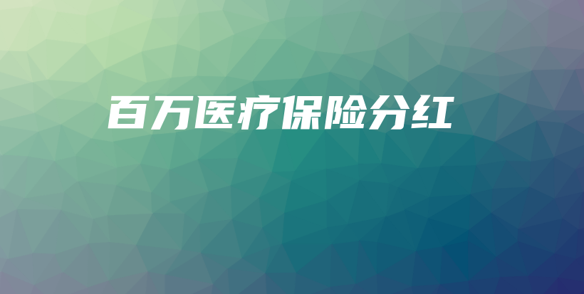 百万医疗保险分红-保点通