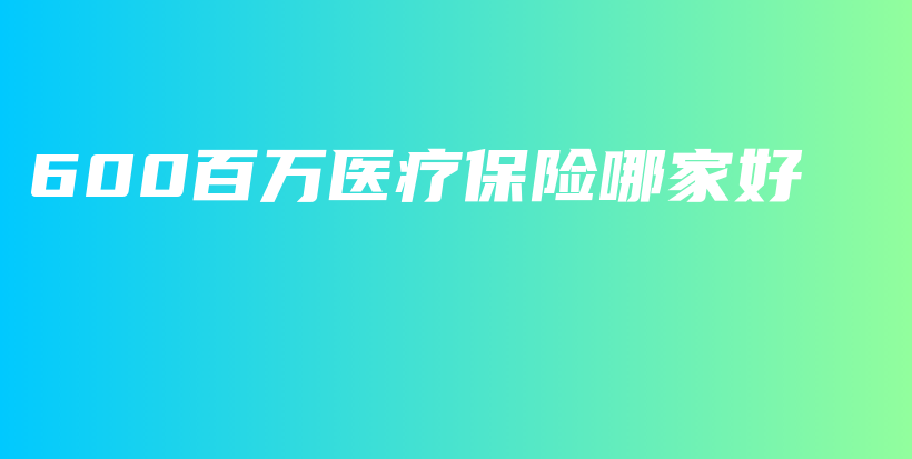 600百万医疗保险哪家好-保点通