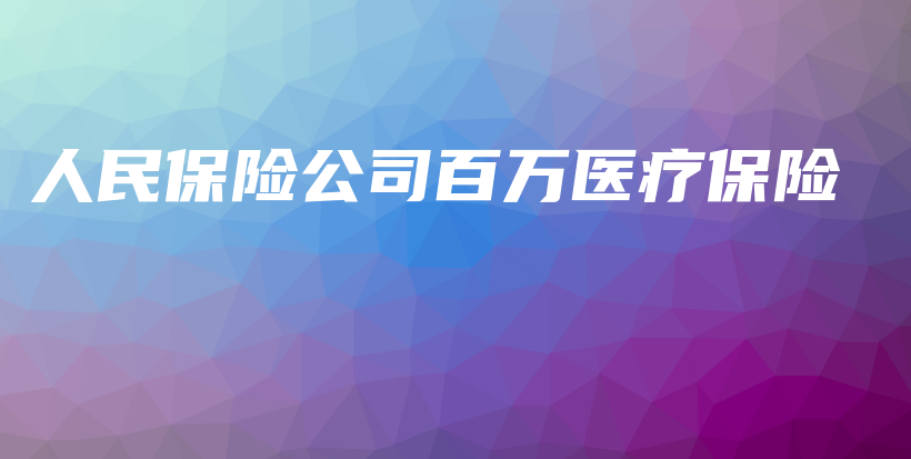 人民保险公司百万医疗保险-保点通