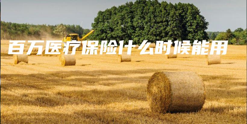 百万医疗保险什么时候能用-保点通