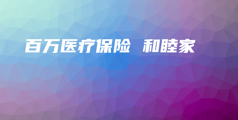 百万医疗保险 和睦家-保点通