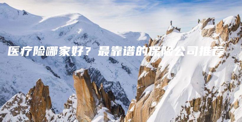 医疗险哪家好？最靠谱的保险公司推荐-保点通